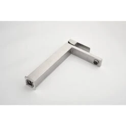 Waterfall Spout Bathroom Faucet, Single Hole Single Handle Bathroom Vanity Sink Faucet In Brushed Nickel -Tahanbath brushed nickel tahanbath single hole bathroom faucets y w92867775 44 1000