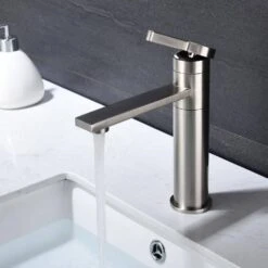 Single Handle Sink Vanity Bathroom Faucet -Tahanbath brushed nickel tahanbath single hole bathroom faucets z w2287p185548 31 1000