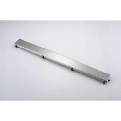 28 In. Linear Shower Drain, Included Hair Strainer And Leveling Ft. In Brushed Nickel -Tahanbath brushed nickel tahanbath sink strainers y w2287 p147607 fa 1000