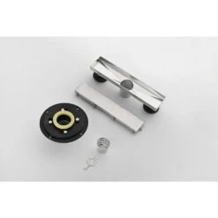 Square Shower Floor Drain With Flange, Pattern Grate Removable, Food-Grade SUS 304 Stainless Steel In Brushed Nickel -Tahanbath brushed nickel tahanbath sink strainers y w928s00031 1f 1000