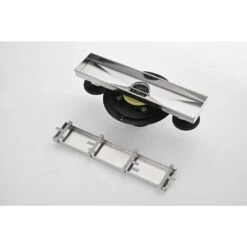 Square Shower Floor Drain With Flange, Pattern Grate Removable, Food-Grade SUS 304 Stainless Steel In Brushed Nickel -Tahanbath brushed nickel tahanbath sink strainers y w928s00031 fa 1000