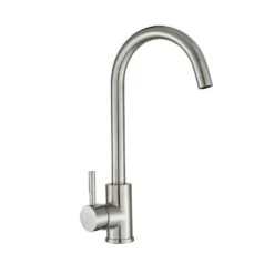 Single Handle Wall Mount Standard Kitchen Faucet In Brushed Nickel