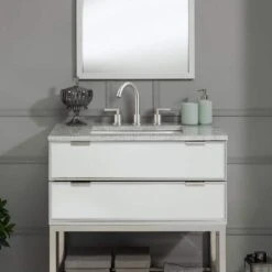 Widespread Bathroom Faucets 3 Hole 360° Swivel Spout Modern Sink Basin Faucets In Brushed Nickel -Tahanbath brushed nickel widespread bathroom faucets x dr pk014 ls us 76 1000