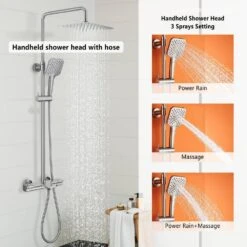 Tahanbath -Tahanbath brushed nickle tahanbath shower faucets z t105 sq bn 66 1000