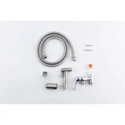 Bidet Sprayer For Toilet, Handheld Cloth Diaper Sprayer In Brushed Silver -Tahanbath brushed silver tahanbath bidet faucets y w2287 p151830 4f 1000