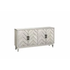 Vintage-Style 4-Door Wooden Buffet Cabinet: Thickened For Strength In Entryway Or Living Room Champagne,Silver -Tahanbath champagne silver tahanbath pantry organizers z w1445p195977 4f 1000