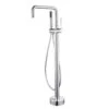 1-Handle Freestanding Tub Faucet With Hand Shower With Waterfall In Chrome