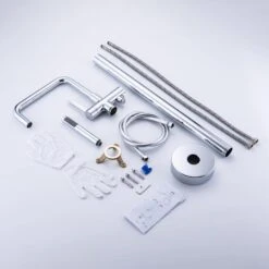 1-Handle Freestanding Tub Faucet With Hand Shower With Waterfall In Chrome -Tahanbath chrome claw foot tub faucets q pzz 8008cp 76 1000