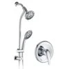 7 Spray Fixed And Handheld Shower Head Dual Shower Head Spa System In Chrome