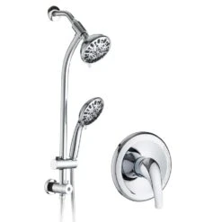 7 Spray Fixed And Handheld Shower Head Dual Shower Head Spa System In Chrome