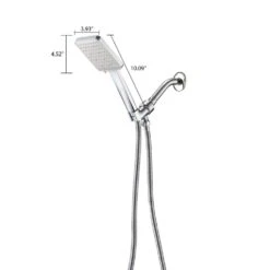 6 Sprays High Pressure Fixed And Handheld Shower Head Multi-Function 1.8 GPM In Chrome -Tahanbath chrome dual shower heads x w1219 w47905 fa 1000