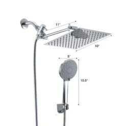 6-Spray High Pressure Dual Shower Head/Handheld Shower Combo In Chrome 13 6-Spray High Pressure Dual Shower Head/Handheld Shower Combo In Chrome -Tahanbath chrome dual shower heads x w1219 w60348 fa 1000