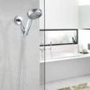 5-Spray Wall Mount Handheld Shower Head 2.5 GPM Shower Heads In Chrome