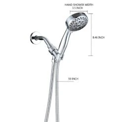5-Spray Wall Mount Handheld Shower Head 2.5 GPM In Chrome -Tahanbath chrome handheld shower heads z w122458401 1f 1000