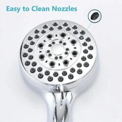 5-Spray Wall Mount Handheld Shower Head 2.5 GPM In Chrome -Tahanbath chrome handheld shower heads z w122458401 44 1000