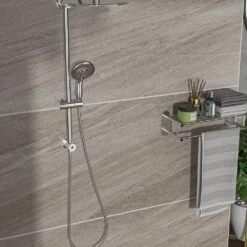 Single Handle 1-Spray Tub And Shower Faucet 1.8 GPM In Chrome Valve Included -Tahanbath chrome tahanbath bathtub shower faucet combos z w124357627 1f 1000