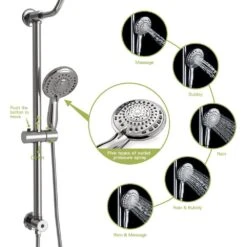 Single Handle 1-Spray Tub And Shower Faucet 1.8 GPM In Chrome Valve Included -Tahanbath chrome tahanbath bathtub shower faucet combos z w124357627 fa 1000
