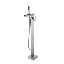 Single-Handle Free Standing Claw Foot Freestanding Tub Faucet With Handheld Shower In Chrome