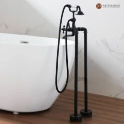 3-Handle Traditional Freestanding Bathtub Faucet(Oil Rubbed Bronze) -Tahanbath chrome tahanbath claw foot tub faucets z s125c orb 4f 1000