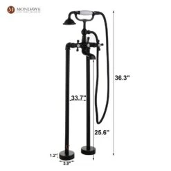 3-Handle Traditional Freestanding Bathtub Faucet(Oil Rubbed Bronze) -Tahanbath chrome tahanbath claw foot tub faucets z s125c orb c3 1000