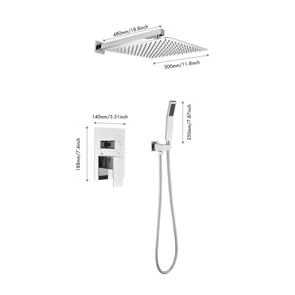 Single-Handle Claw Foot Tub Faucet With Hand Shower In. Chrome 2 Single-Handle Claw Foot Tub Faucet With Hand Shower In. Chrome - Image 2