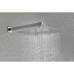 1-Spray 12 In. Dual Rain Shower Head Systems 2.5 GPM Wall Mounted Shower In Brushed Nickel -Tahanbath chrome tahanbath dual shower heads y w2287 141531 44 1000