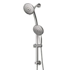 5-spray Dual 5 In. Wall Mount 1.8 GPM Shower Head And Handheld Shower Head In Chrome