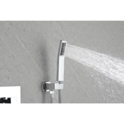 2-Spray Patterns With 0 In. 2.5 GPM In Ceiling Mount Fixed Shower Head In Chrome -Tahanbath chrome tahanbath fixed shower heads z k928 67727 1f 1000