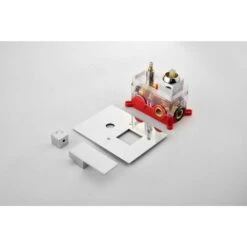 2-Spray Patterns With 0 In. 2.5 GPM In Ceiling Mount Fixed Shower Head In Chrome -Tahanbath chrome tahanbath fixed shower heads z k928 67727 4f 1000