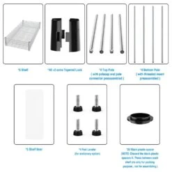 5 Tier Shelf Wire Shelving Unit-5T-1636-C-LKJ, 72H In Chrome -Tahanbath chrome tahanbath pantry organizers z w1550131997 1f 1000