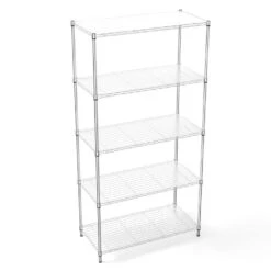 5 Tier Shelf Wire Shelving Unit-5T-1636-C-LKJ, 72H In Chrome -Tahanbath chrome tahanbath pantry organizers z w1550131997 44 1000
