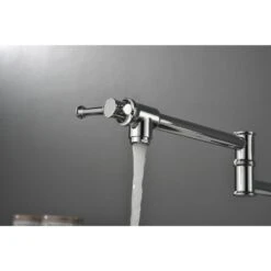 Wall Mounted Pot Filler Faucet, Modern Brass Pot Filler 2-Attachment In Chrome -Tahanbath chrome tahanbath pot fillers y w2287 p184402 1f 1000