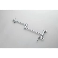 Wall Mount Pot Filler Faucet Wall Mount Pot Filler Faucet, Modern Brass Pot Filler 2-Attachment In Chrome -Tahanbath chrome tahanbath pot fillers y w928 104079 4f 1000