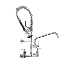 Triple Handle Pull Down Sprayer Kitchen Faucet In Chrome