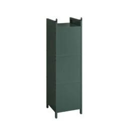 Modern 3-tier Glass Door Cabinet With Featuring 4-tier Storage, For Entryway, Dark Green -Tahanbath dark green tahanbath pantry organizers z w757p241565 c3 1000