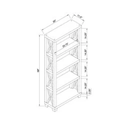 11.50 In. W X 30 In. D X 66.75 In. H Espresso MDF Freestanding Linen Cabinet With 5-Shelves In Espresso -Tahanbath espresso tahanbath linen cabinets ct xl p302103 c3 1000