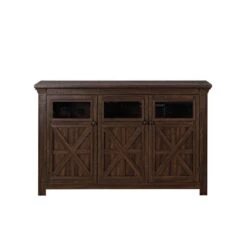 3-Door Espresso Farmhouse Cabinet. Barn Design, Multi-Use (Buffet, TV Stand, Coffee/Wine Bar), For Dining Room -Tahanbath espresso tahanbath pantry organizers z w2275p149114 c3 1000