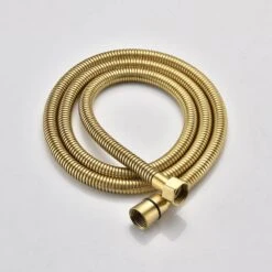 1-Spray Patterns Freestanding Square Dual Handheld Shower Head 2.5 GPM In Gold -Tahanbath gold tahanbath dual shower heads z th6001bg 76 1000