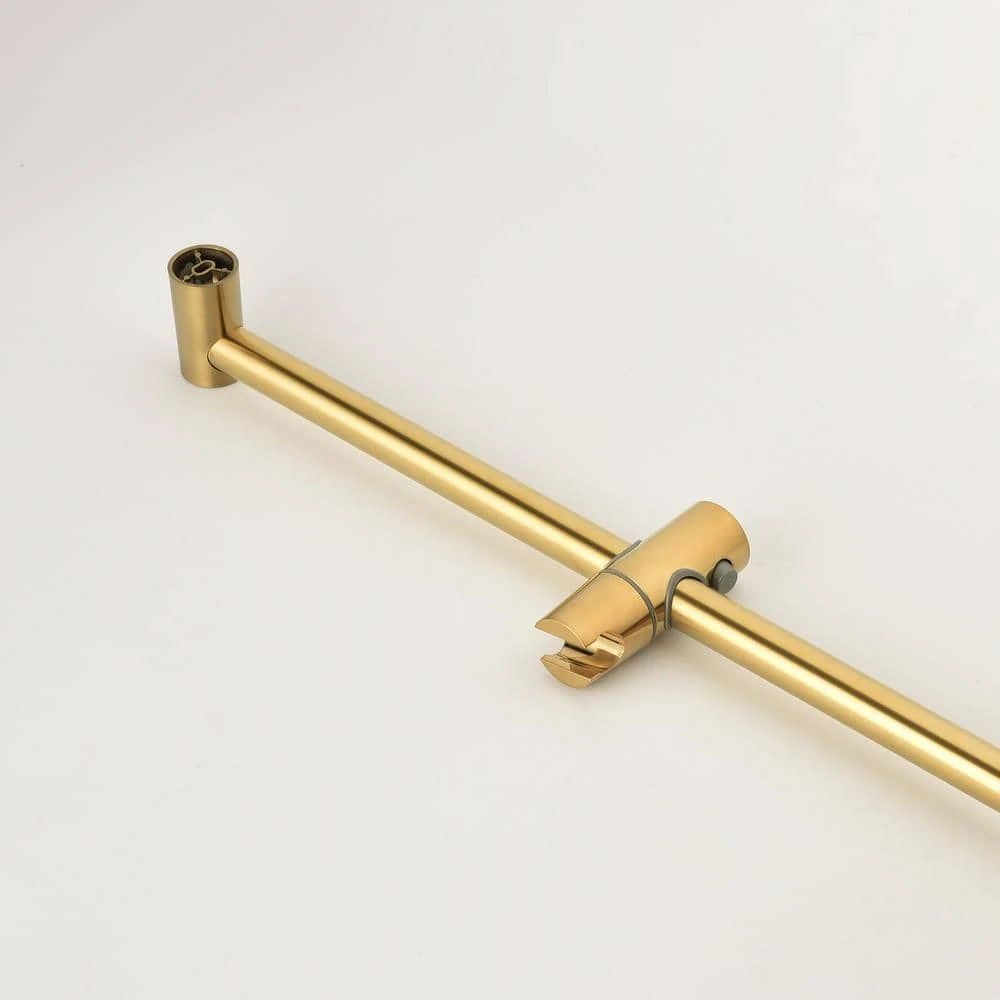 3-Spray Patterns Freestanding Round Dual Handheld Shower Head 1.8 GPM In Gold 8 3-Spray Patterns Freestanding Round Dual Handheld Shower Head 1.8 GPM In Gold - Image 8