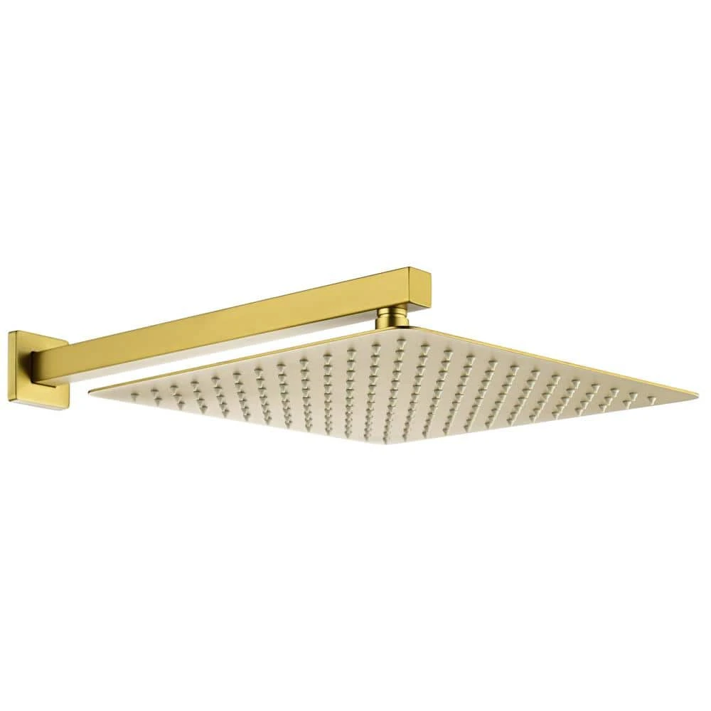 2-Spray Patterns With 0 In. 2.5 GPM In Ceiling Mount Fixed Shower Head In Gold 1 2-Spray Patterns With 0 In. 2.5 GPM In Ceiling Mount Fixed Shower Head In Gold