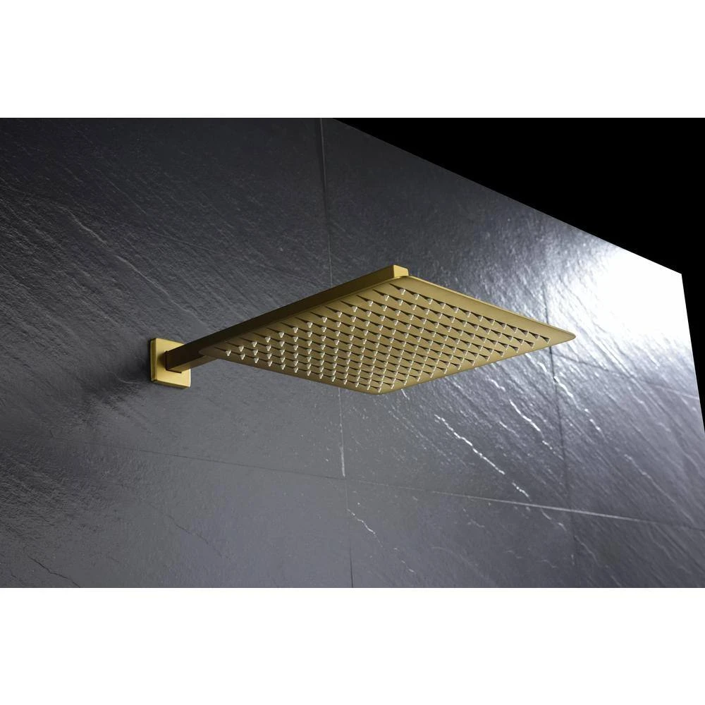 2-Spray Patterns With 0 In. 2.5 GPM In Ceiling Mount Fixed Shower Head In Gold 6 2-Spray Patterns With 0 In. 2.5 GPM In Ceiling Mount Fixed Shower Head In Gold - Image 6