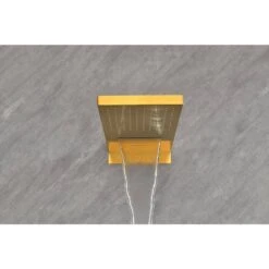 2-Spray Patterns With 0 In. 2.5GPM In Ceiling Mount Fixed Shower Head In Gold -Tahanbath gold tahanbath fixed shower heads z w1272 63355 76 1000