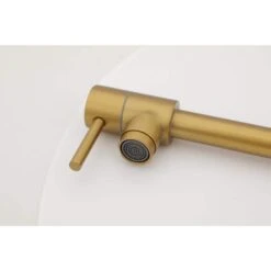 Pot Filler Faucet-Wall Mount Kitchen Sink Faucet Folding Stretchable With Single Hole 2-Handles, Gold -Tahanbath gold tahanbath pot fillers z w1243p262592 fa 1000
