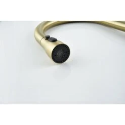 17.5-Single Handle Pull Down Sprayer Kitchen Faucet 360° Spout Swivel In Gold -Tahanbath gold tahanbath pull down kitchen faucets z w2898p232722 fa 1000