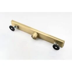 12 In. Linear Shower Drain, Included Hair Strainer And Leveling Ft. In Brushed Nickel -Tahanbath gold tahanbath sink strainers y w928 102712 fa 1000