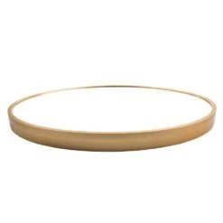 32 In. W X 32 In. H Small Round Alloy Metal Framed Wall Bathroom Vanity Mirror In Annealed Glass -Tahanbath gold tahanbath vanity mirrors dj w66231066 zq fa 1000