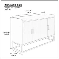 Modern Kitchen Buffet Storage Cabinet Cupboard White Gloss With Metal Legs For Living Room Kitchen -Tahanbath golden white tahanbath pantry organizers z w876134665 76 1000