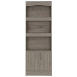 24.90 In. W X 10.40 In. D X 71.10 In. H Gray Particle Board Freestanding Linen Cabinet With 3 Shelves In Light Gray
