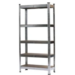 150 X 75 X 30cm 5-Tiers Galvanizing Storage Rack In Gray -Tahanbath gray tahanbath pantry organizers z w808p152923 44 1000