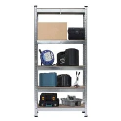 150 X 75 X 30cm 5-Tiers Galvanizing Storage Rack In Gray -Tahanbath gray tahanbath pantry organizers z w808p152923 4f 1000